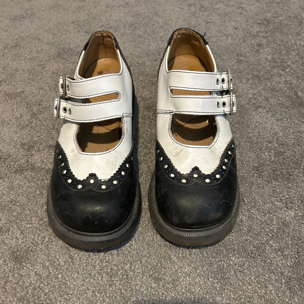 Vintage 90’s Dr Marten black and white Mary Jane